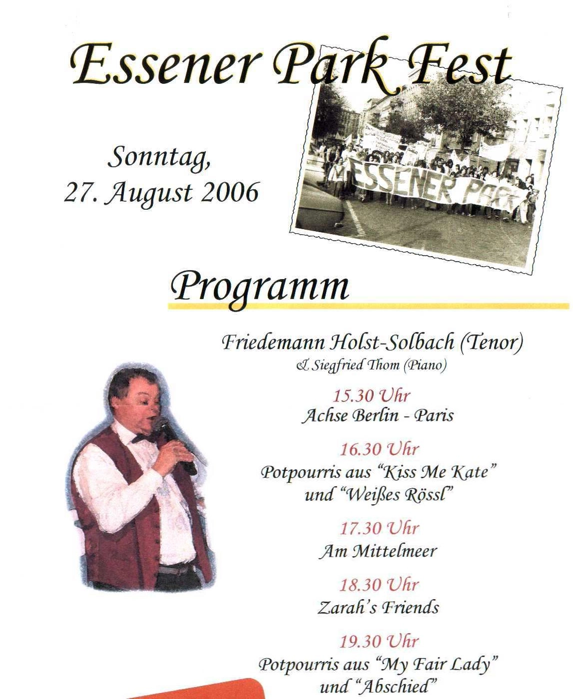 Essener Park Fest, Moabit 2006, Plakat