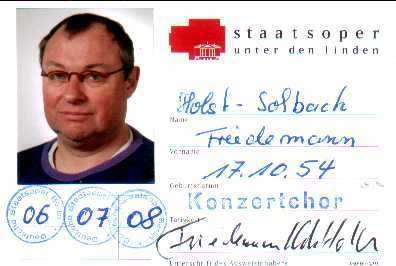 Staatsoper „Unter den Linden“ Ausweis (Quelle: Verwaltung der Staatsoper)